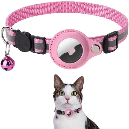 Waterproof AirTag Holder Collar - Reflective Safety Nylon for Pets