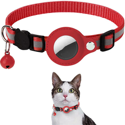 Waterproof AirTag Holder Collar - Reflective Safety Nylon for Pets